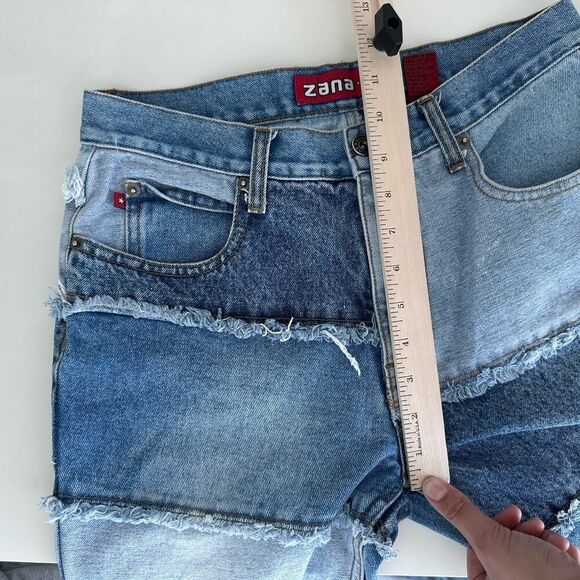 Vintage Zana Di Patchwork Jeans Womens 7 Flared 90s Y2K Boho Hippie Festival - Picture 12 of 13